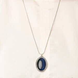 Paparazzi Jewelry Accessories - GLISTEN To This - Blue Necklace - Vintage